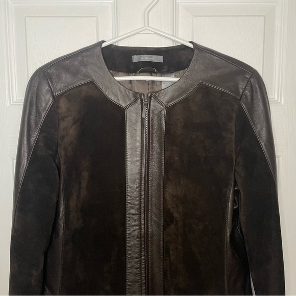 Liz Claiborne 100% Suede Brown Leather Zip Jacket 10 - Picture 7 of 7